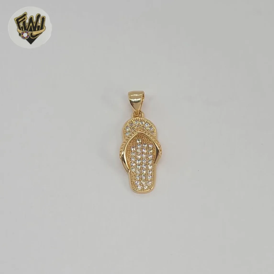 (1-2308-2) Gold Laminate -Sandal Pendants - BGO