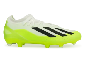 adidas Men's X Crazyfast.3 FG White/Lucid Lemon