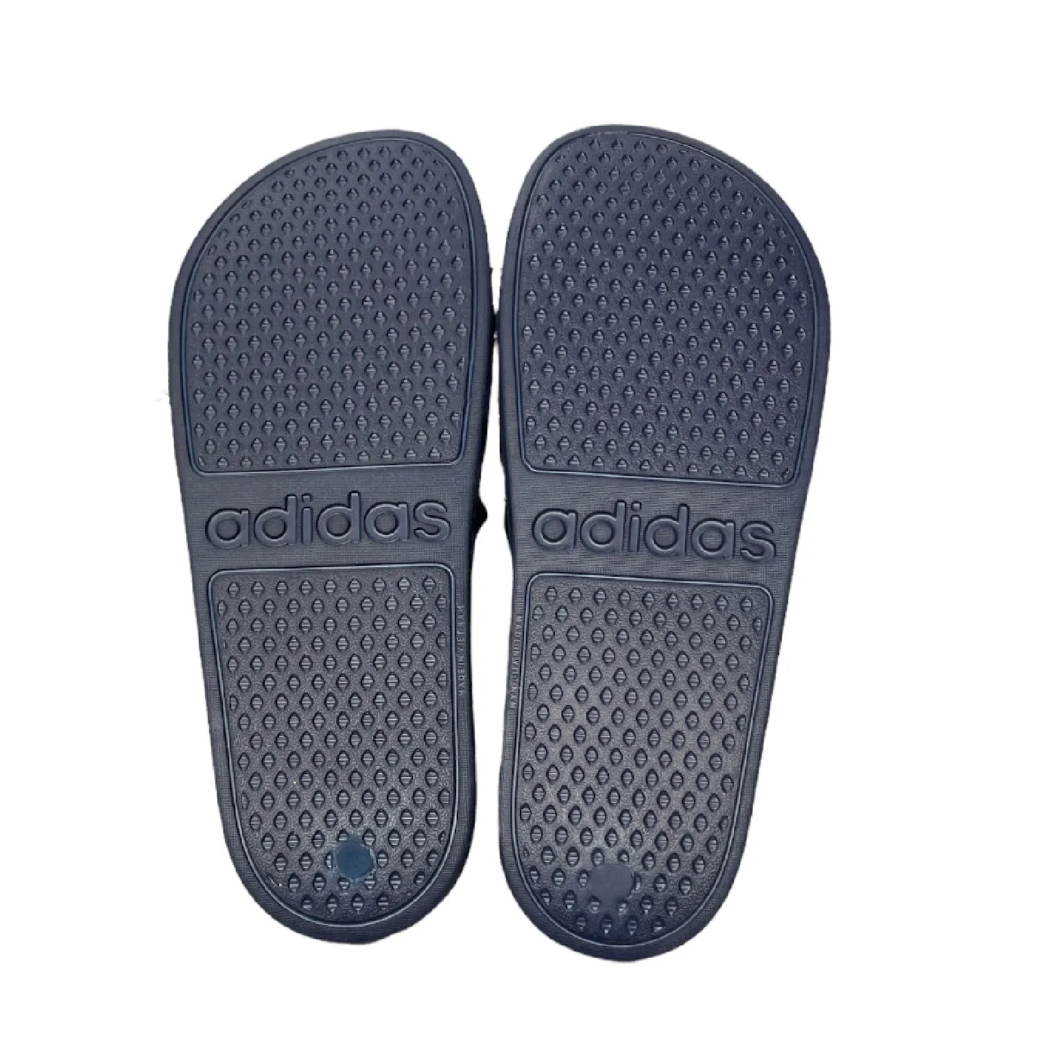 Adidas Unisex Adult Adilette Aqua Slide Sandals w/ Cloudfoam Footbed (Navy, Men US 12, Women US 13)