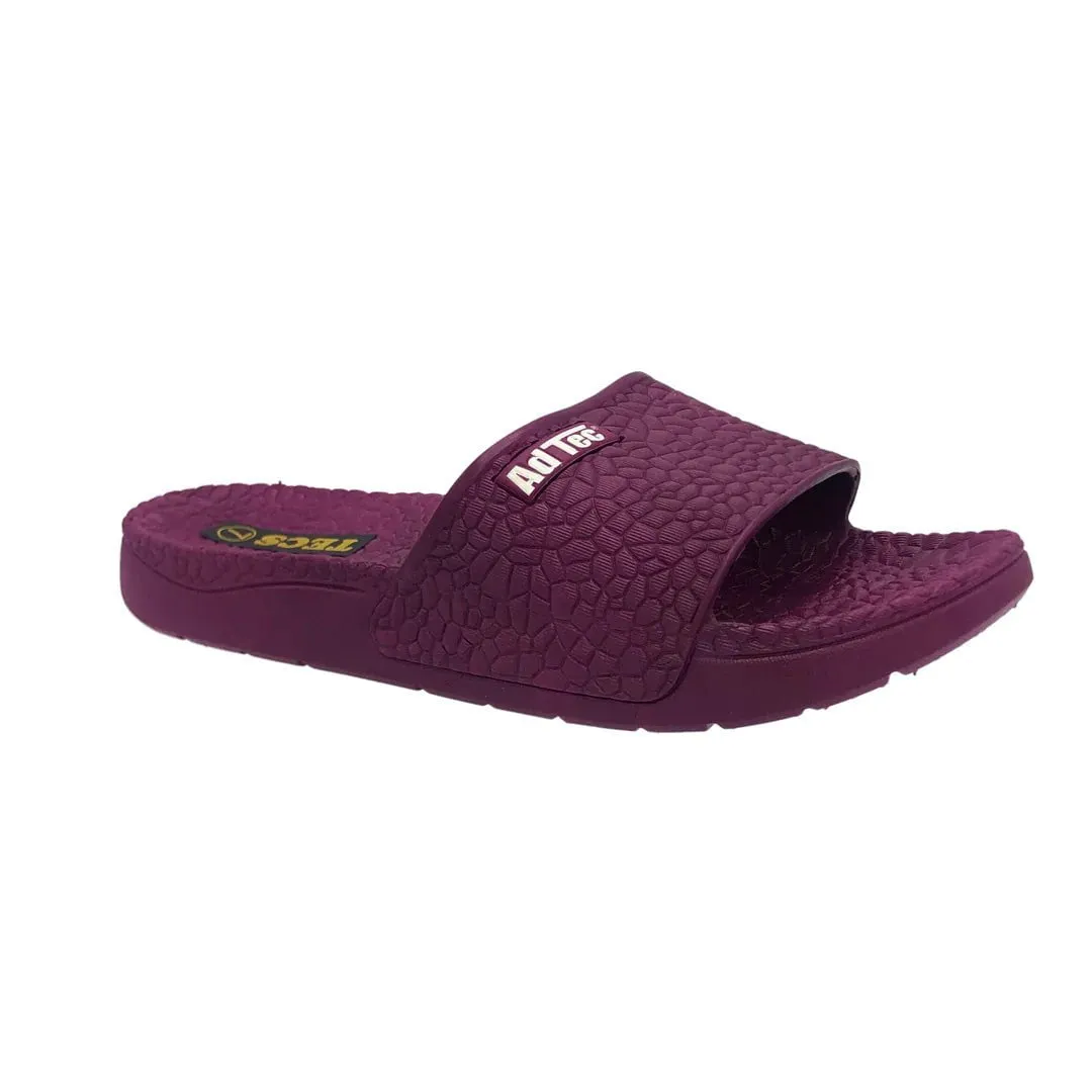 AdTec Womens Pebble Purple Pvc Sandals Shoes