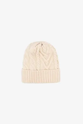 Antler Cable Beanie Ivory