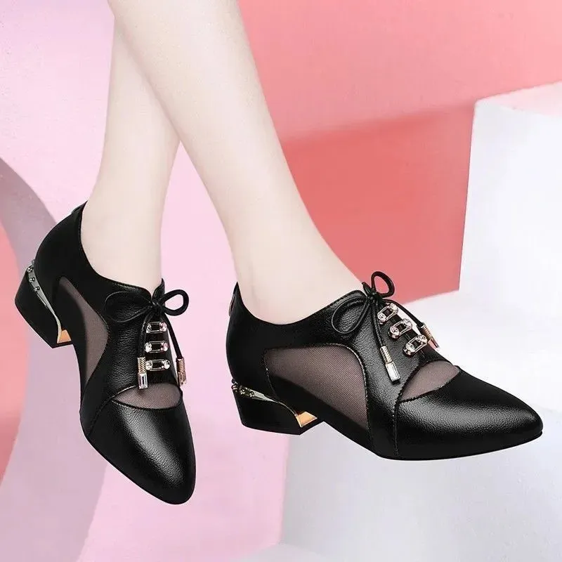 Ashore Shop  Women Cute Sweet High Quality Square Heel Short Ankle Boots   Winter Heel Shoes