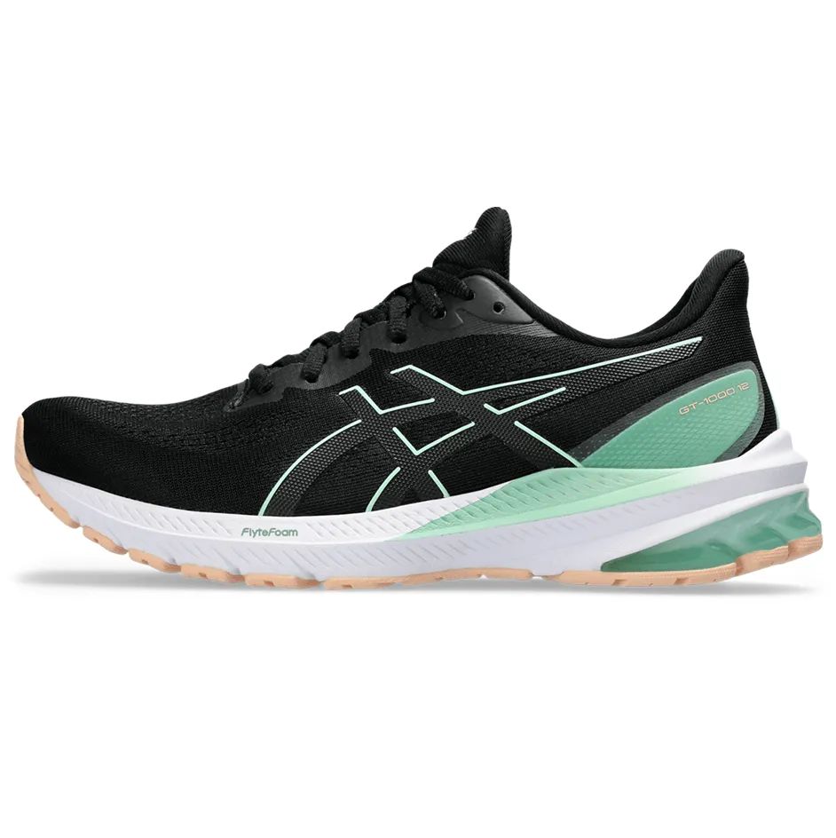 Asics GT-1000v12 Women's Running Shoes SS24 Black / Mint Tint