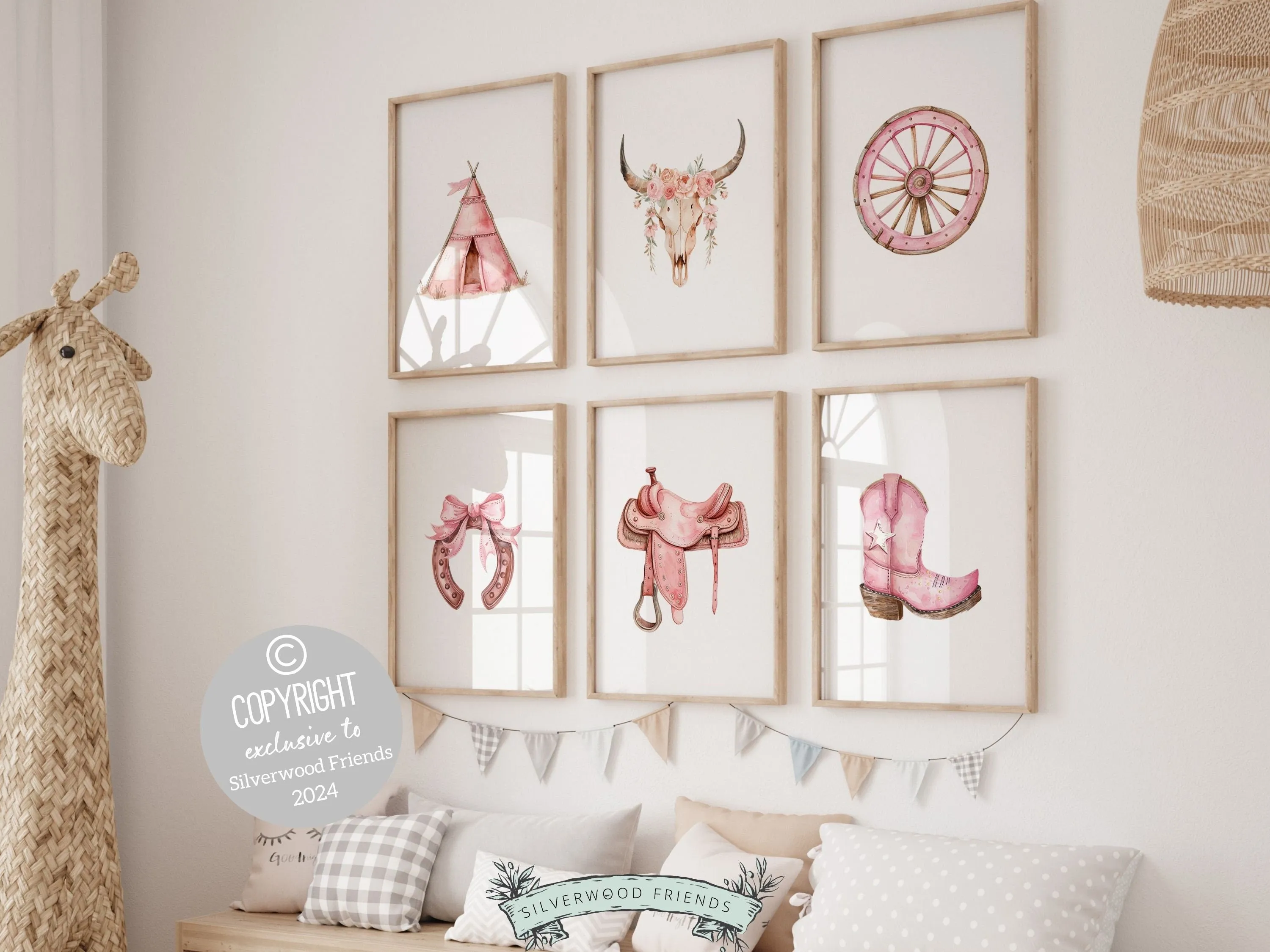 Baby Girl Western Nursery Prints - 002