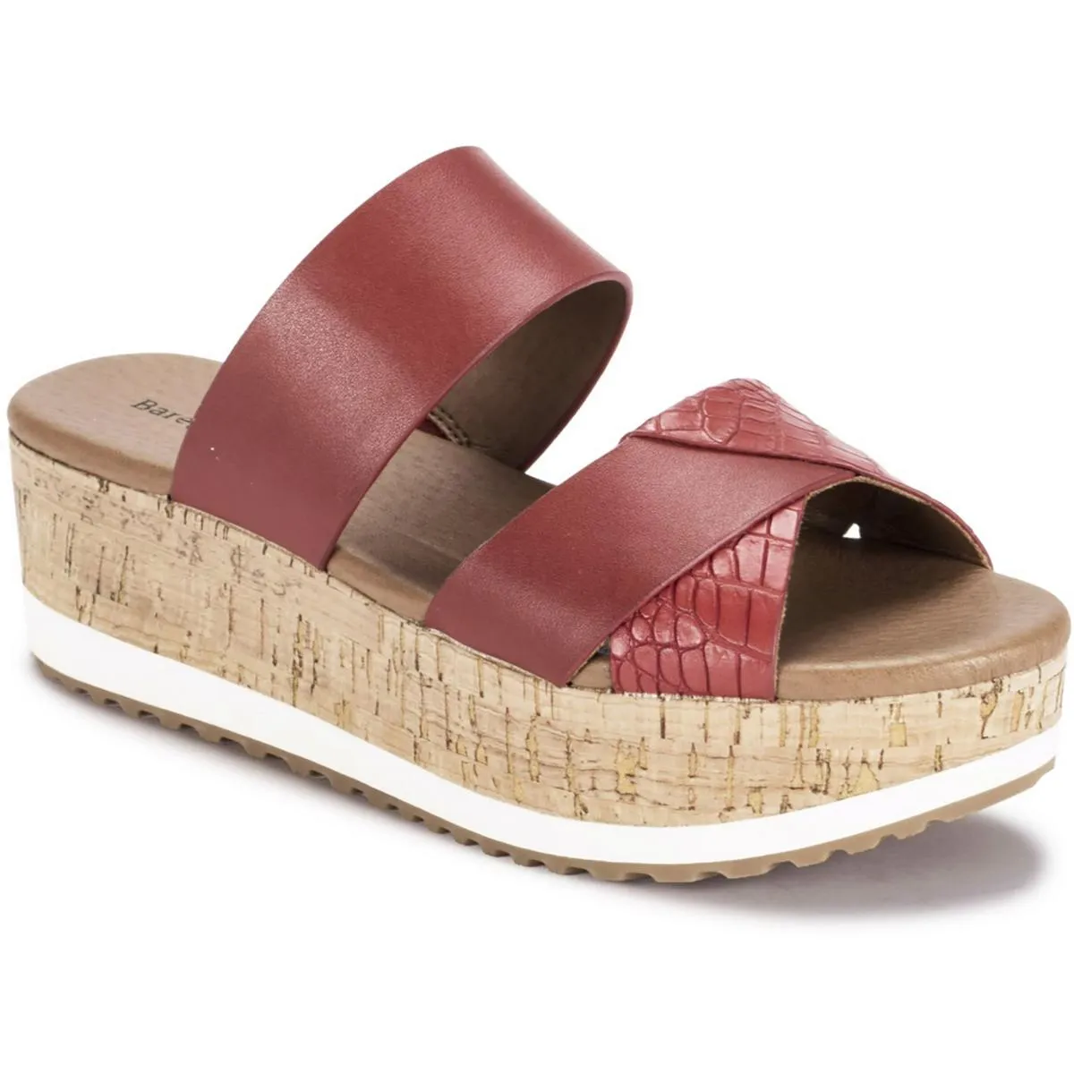 Baretraps Womens Whitlie Cork Platform Wedge Sandals