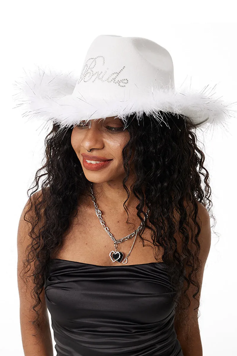 BIG HAT BRIM LETTER SOLID COLOR JAZZ COWBOY HAT