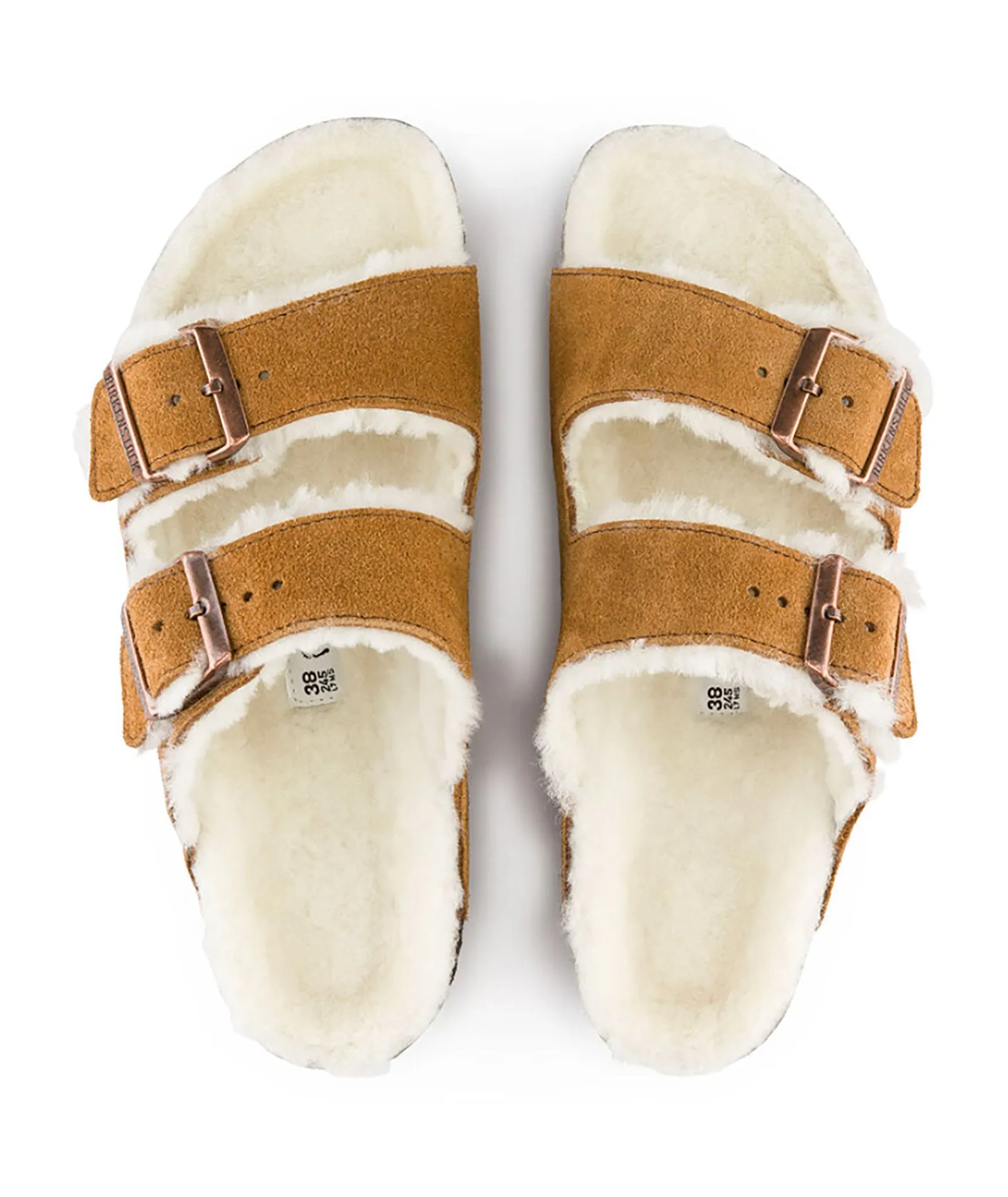 Birkenstock Arizona Shearling Suede Mink - Narrow Fit