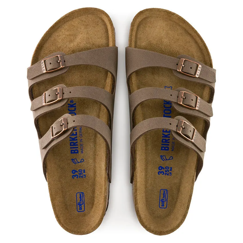 Birkenstock Women's Florida Soft Footbed Birkibuc (Mocha - Wide Fit)