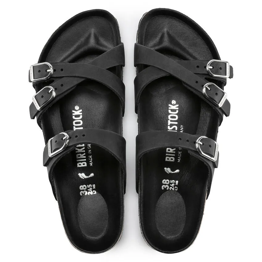 'Birkenstock' Women's Franca Leather Sandal - Black