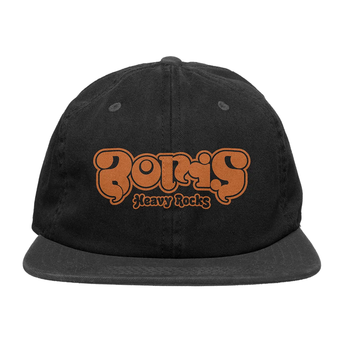 Boris "Heavy Rocks: Orange Logo" Black Dad Hat