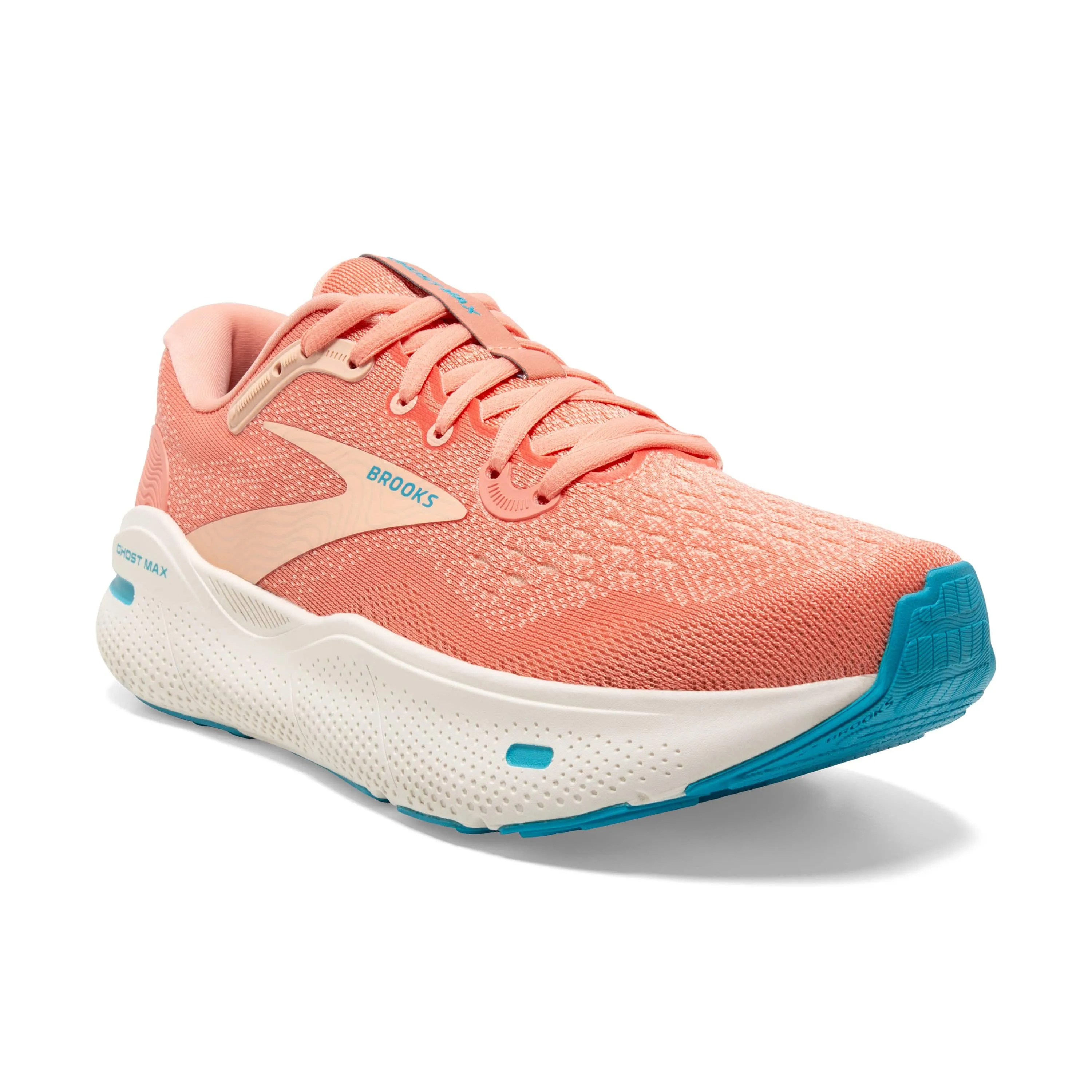 Brooks Ghost Max Women's Running Shoes SS24 Papaya/Apricot/Blue