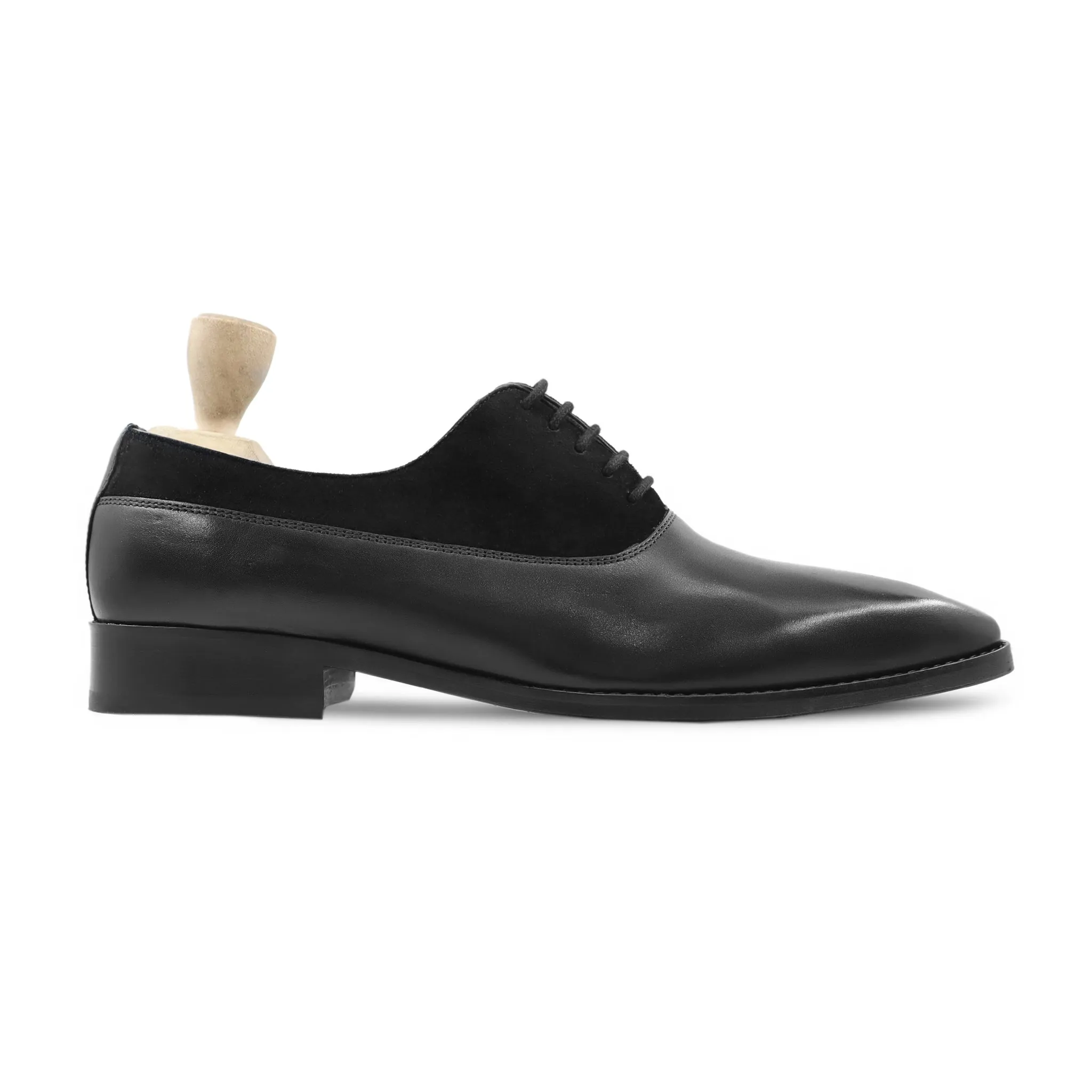 BRYANSK - FUSION BLACK CALF AND KID SUEDE OXFORD