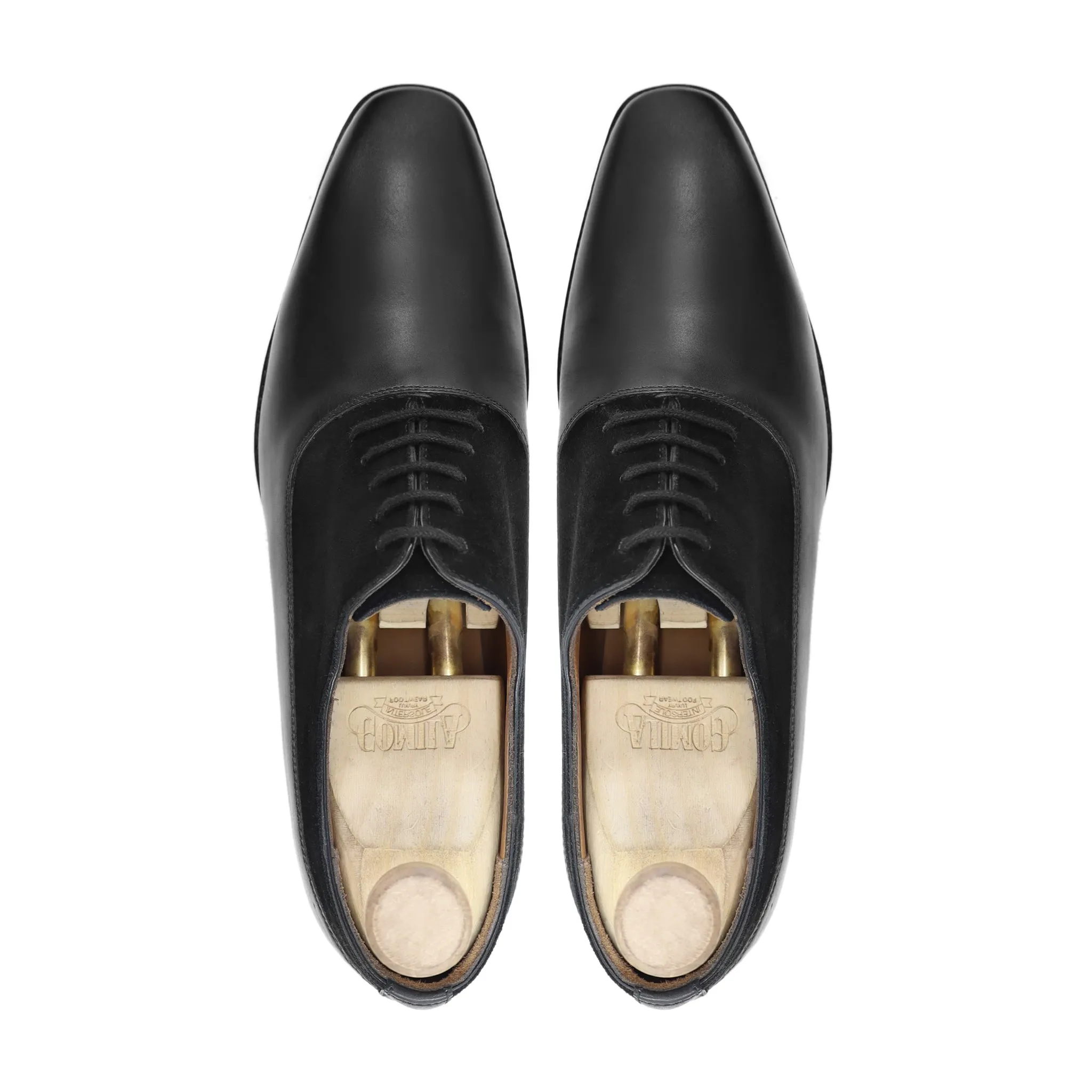 BRYANSK - FUSION BLACK CALF AND KID SUEDE OXFORD