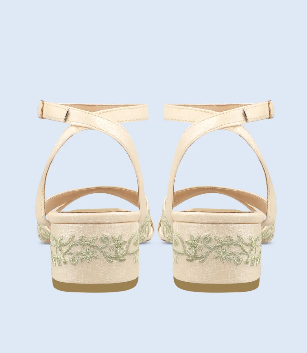 BW9687-BEIGE/GOLD-Women Sandal Heels