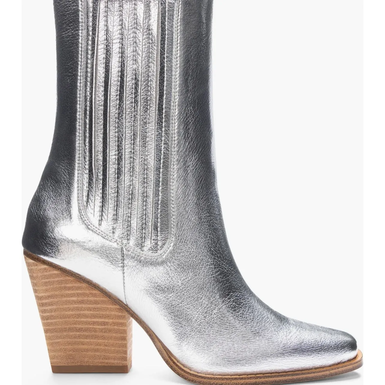 Cali on Broadway Silver Mid-Calf Boots