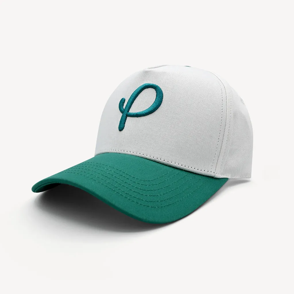 Classic P Logo Snapback Hat White/Teal