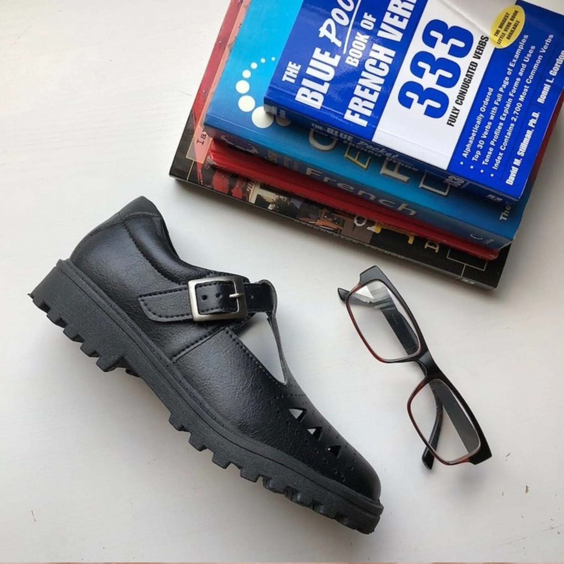 Classic T-bar vegan school shoe by Vegan Style