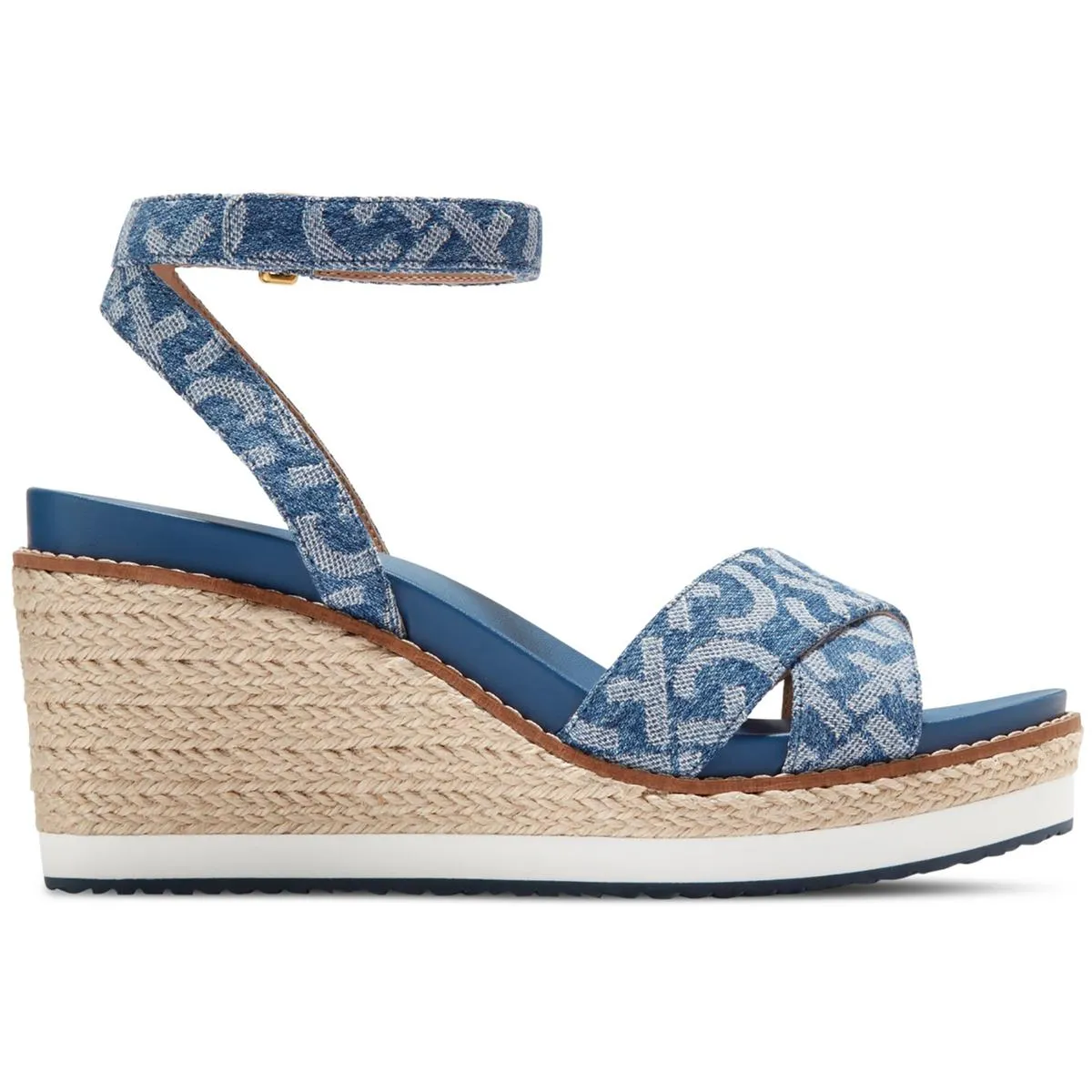 Cole Haan Womens Cloud  Denim Criss-Cross Front Espadrilles