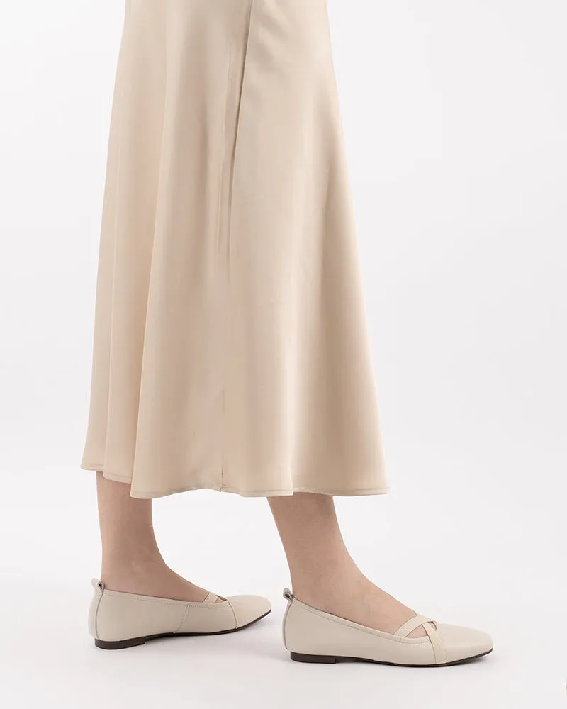 Crossover Straps Slip On Walking Ballet Flats