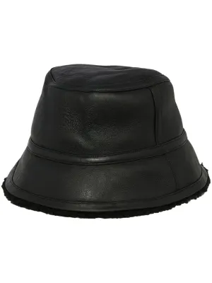 Curly Merino Bucket Hat in Noir