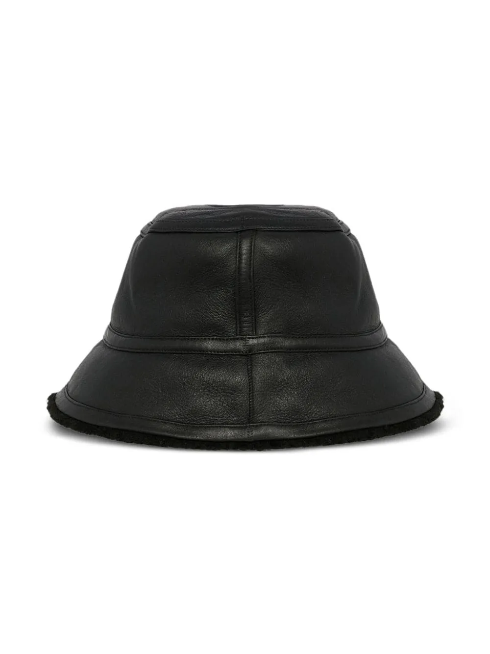 Curly Merino Bucket Hat in Noir