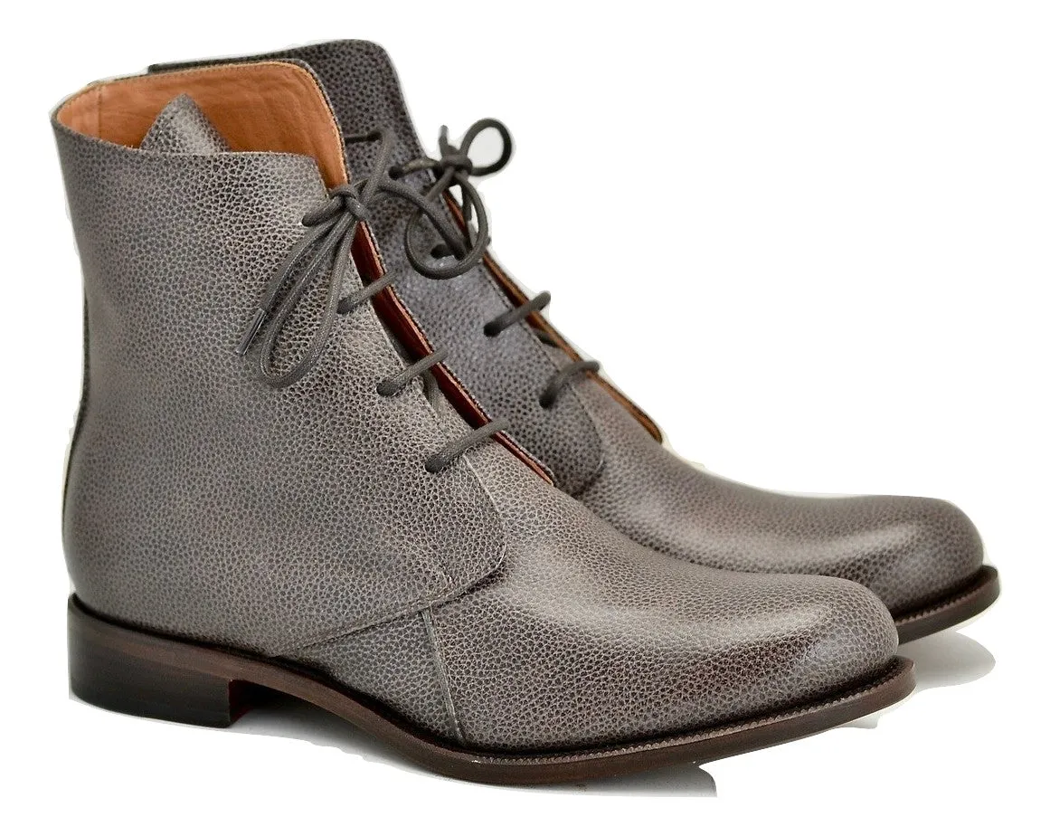 Derby Boot  | Damson pebble grain  | Calf