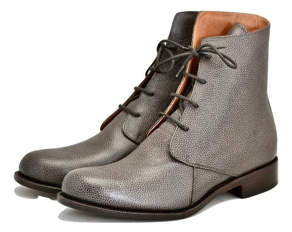 Derby Boot  | Damson pebble grain  | Calf