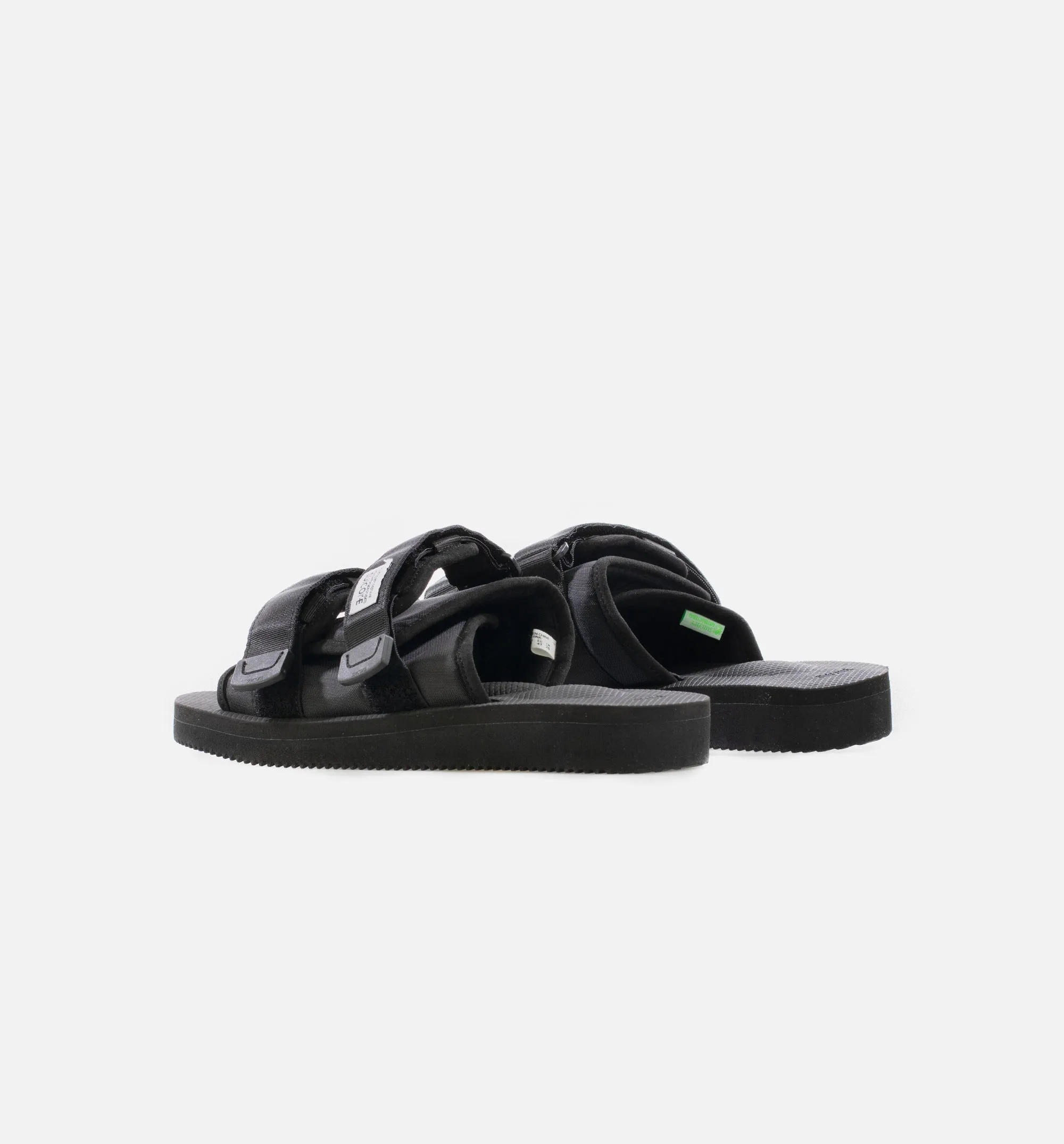 Double Strap Moto Cab Mens Lifestyle Slide Sandal - Black