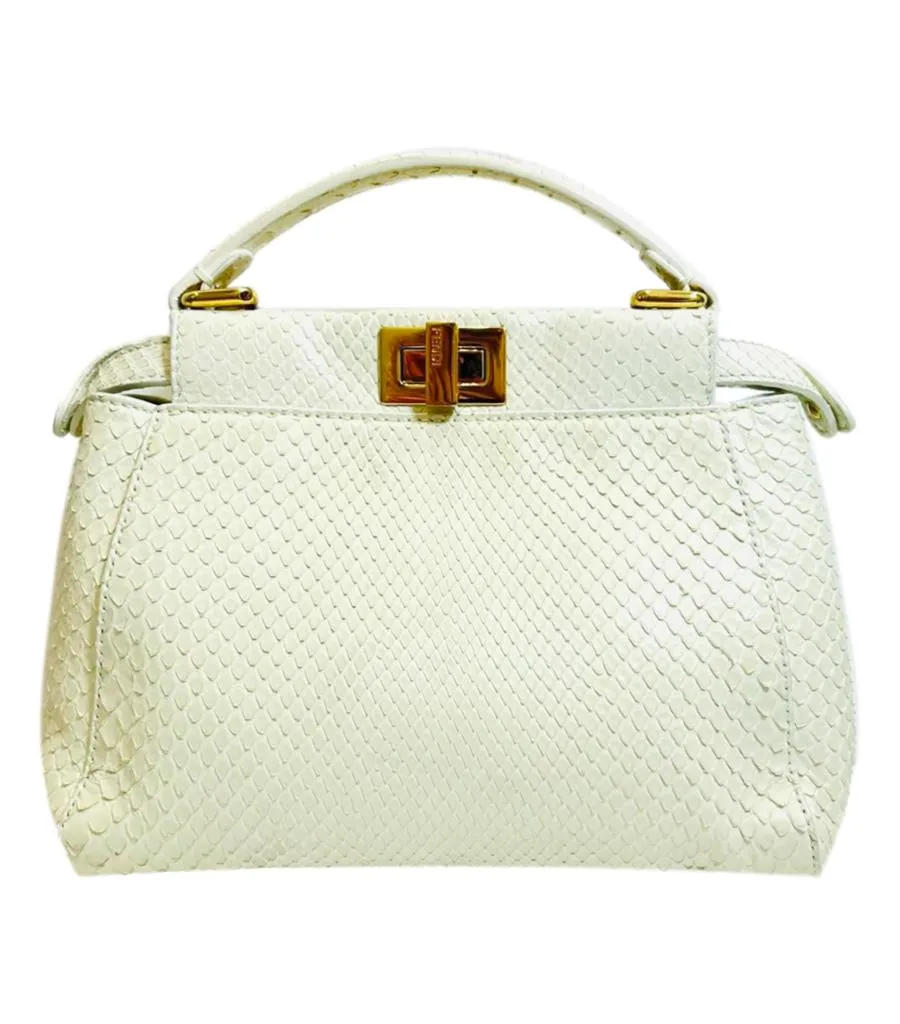 Fendi Python Skin Mini Peekaboo Bag