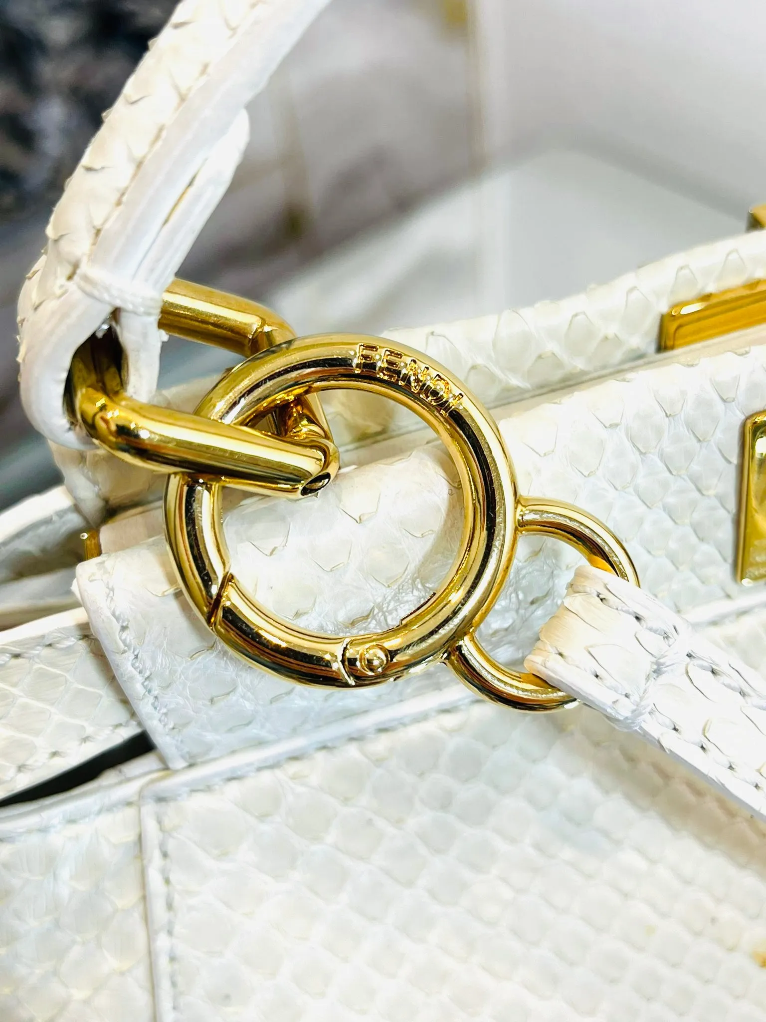 Fendi Python Skin Mini Peekaboo Bag