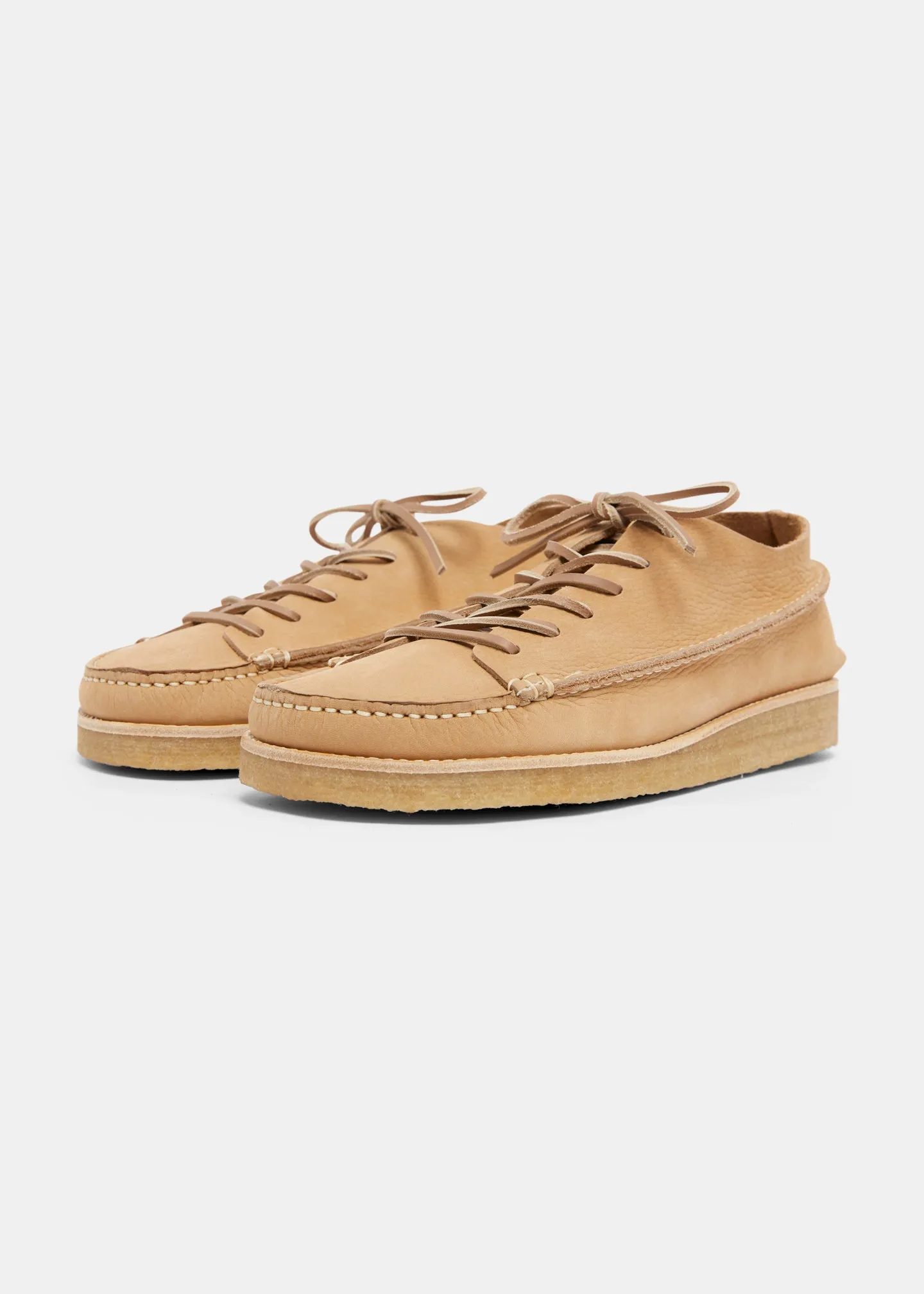 Finn Nubuck Lace Up Shoe On Crepe - Stone