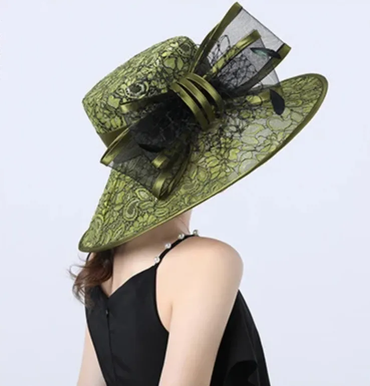 Hat Queen Santha (Green Olive)