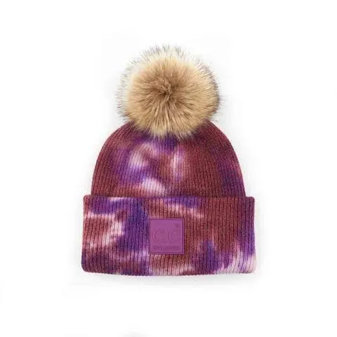 Hat Tie Dye Iris Pom