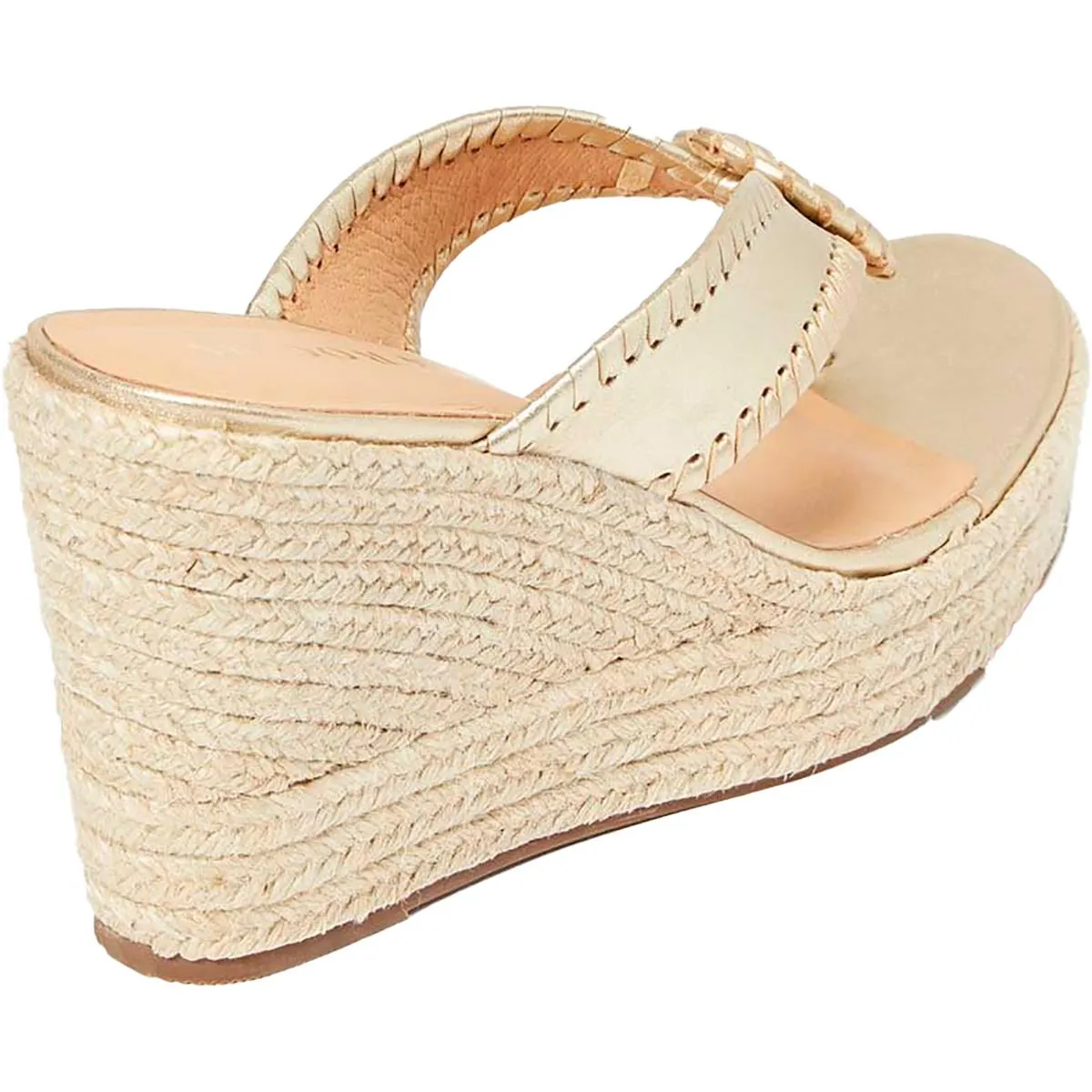 Jack Rogers Womens Rowan Leather Wedge Espadrilles