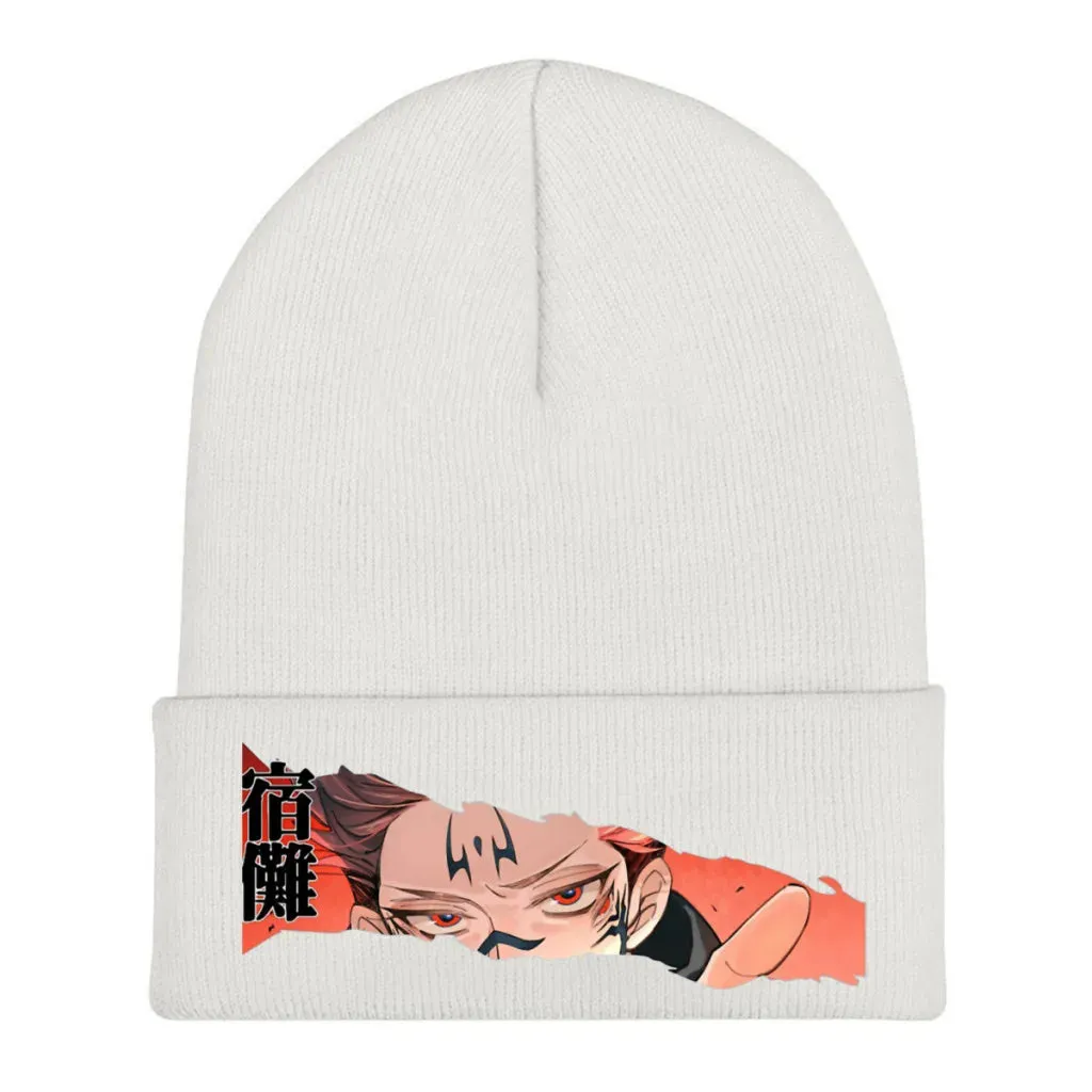 Knit Hat Jujutsu Kaisen Itadori Anime Winter Warm Beanie Caps Ryomen Sukuna Men Women Fashion Casual Bonnet