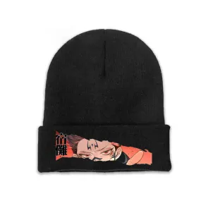 Knit Hat Jujutsu Kaisen Itadori Anime Winter Warm Beanie Caps Ryomen Sukuna Men Women Fashion Casual Bonnet