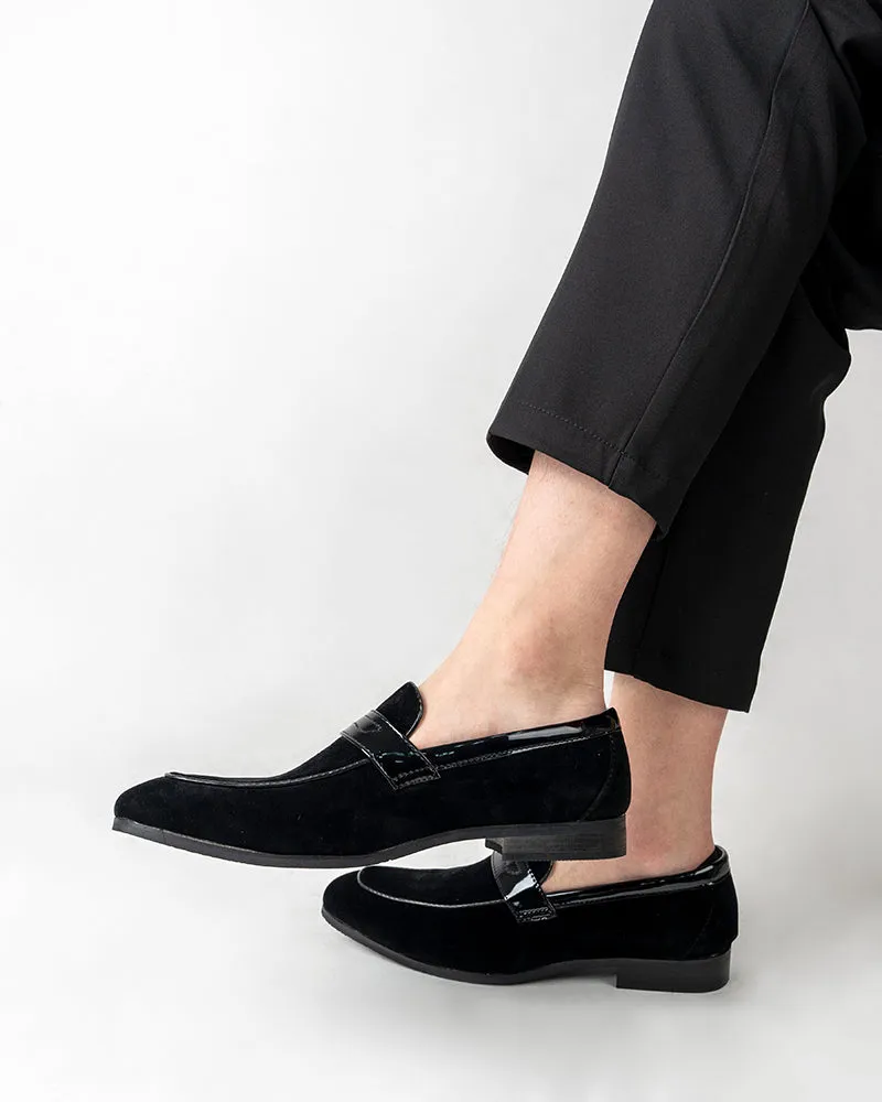 Men's Casual Suede Leather Slip On Penny Loafers