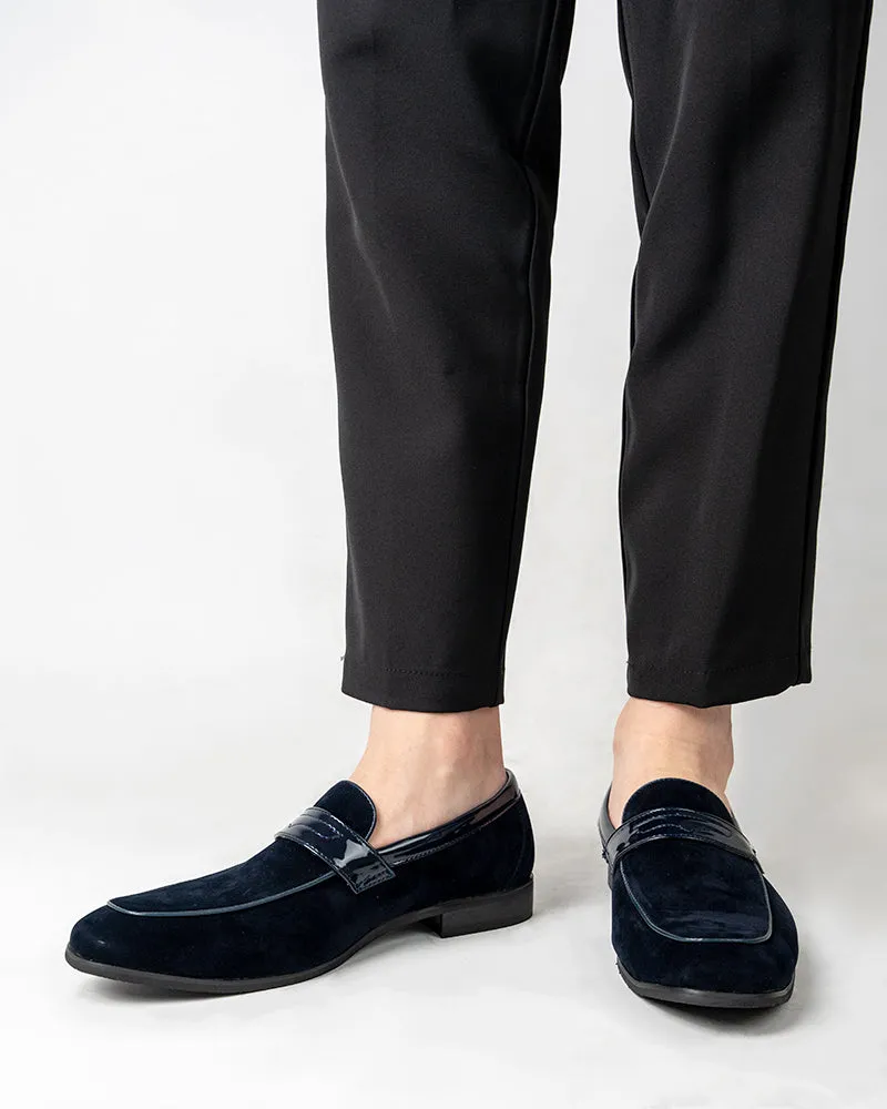 Men's Casual Suede Leather Slip On Penny Loafers