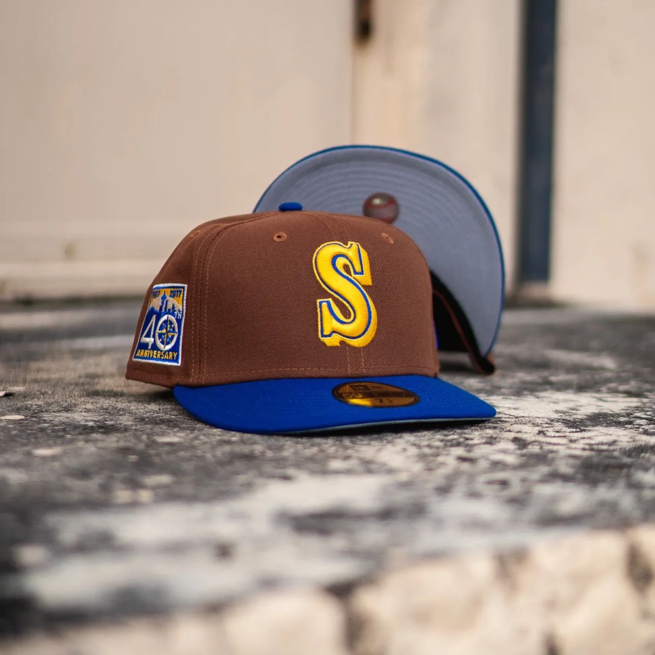 New Era Seattle Mariners 40th Anniversary Good Grey UV (Peanut/Royal)