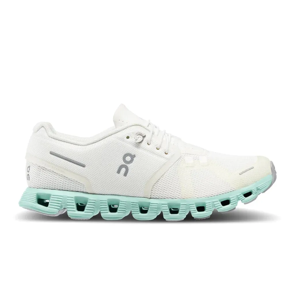 'On Running' Women's Cloud 5 - Undyed White / Creek