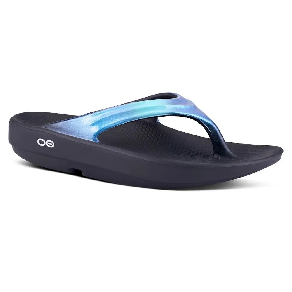 OOFOS Women's OOlala Luxe Black/Atlantis