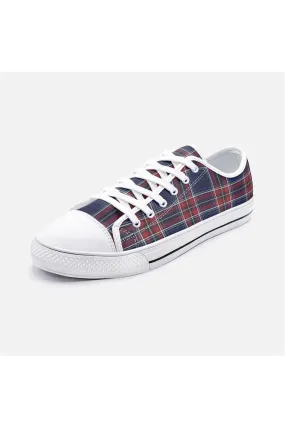 Plaid Unisex Low Top Canvas Shoes