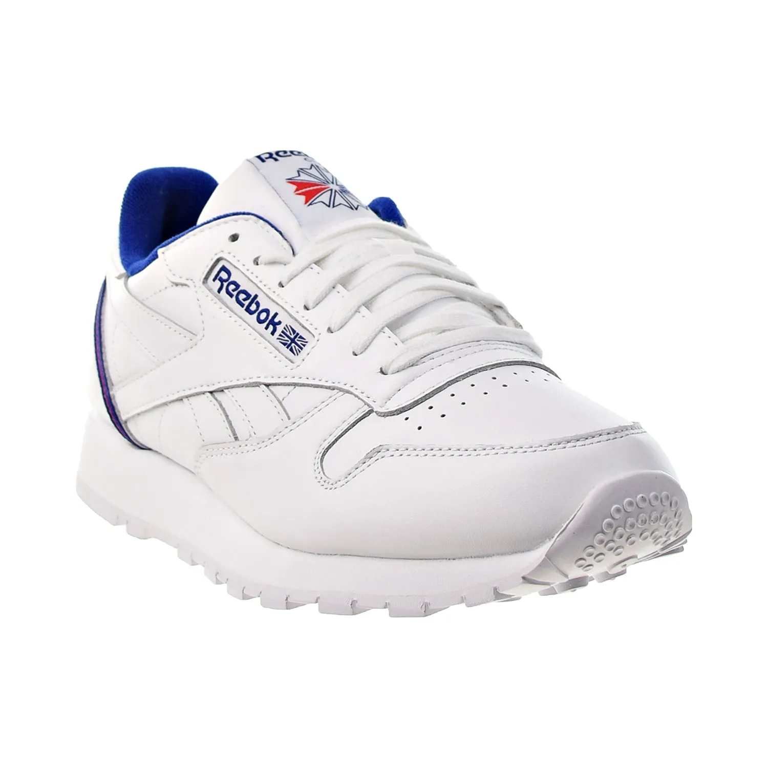 Reebok Classic Leather Men's Shoes White-Deep Cobalt-Vector Red