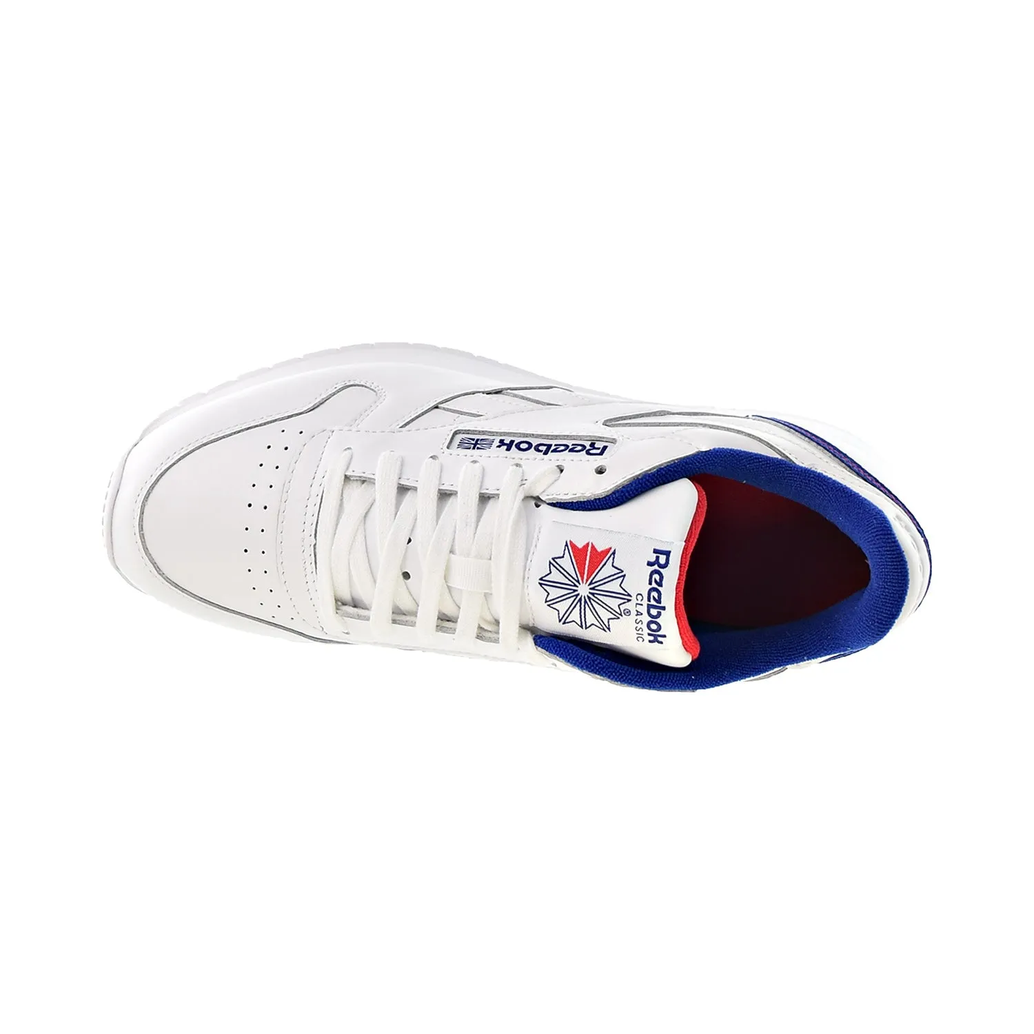 Reebok Classic Leather Men's Shoes White-Deep Cobalt-Vector Red