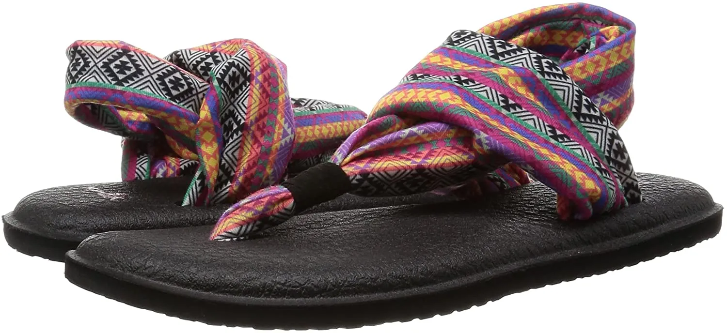 Sanuk Yoga Sling 2 Prints Magenta / Multi Tribal Stripe Sandals - Women's