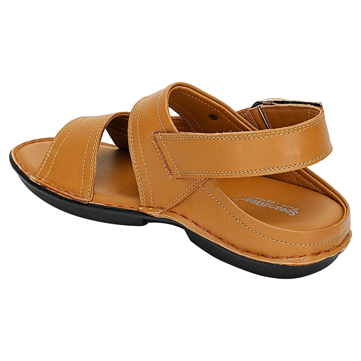 SeeandWear  Men Leather Tan Sandal