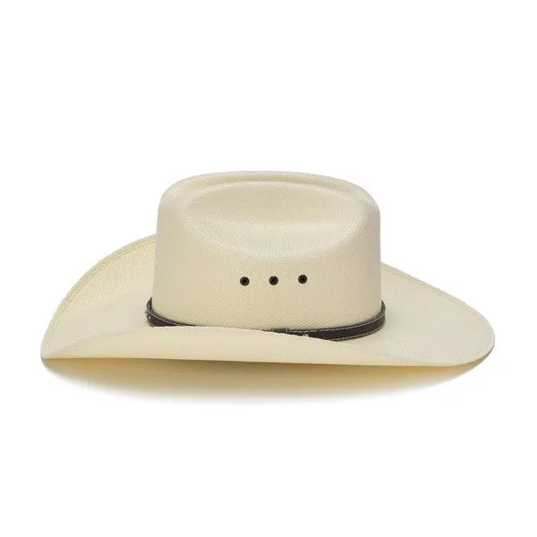 Stampede Hats - 50X Bangora Straw Western Hat with Nickel Accent Trim