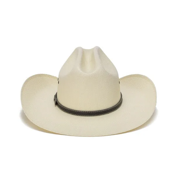 Stampede Hats - 50X Bangora Straw Western Hat with Nickel Accent Trim