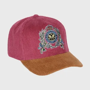 Tennis Crest Corduroy Hat Maroon