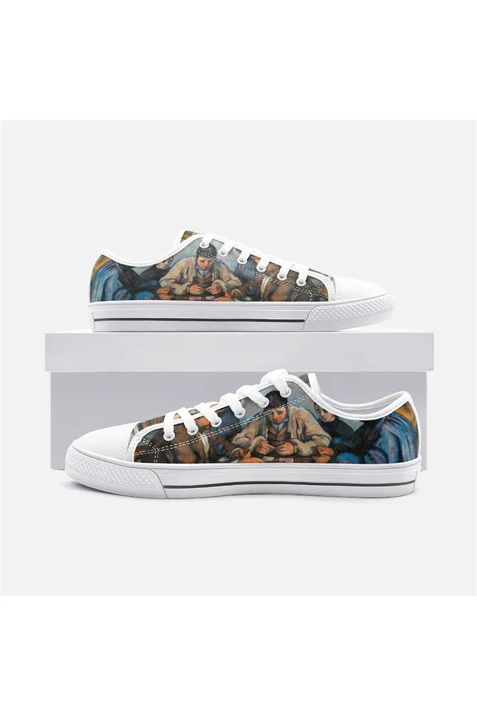 The Card Players Unisex Low Top Canvas Shoes